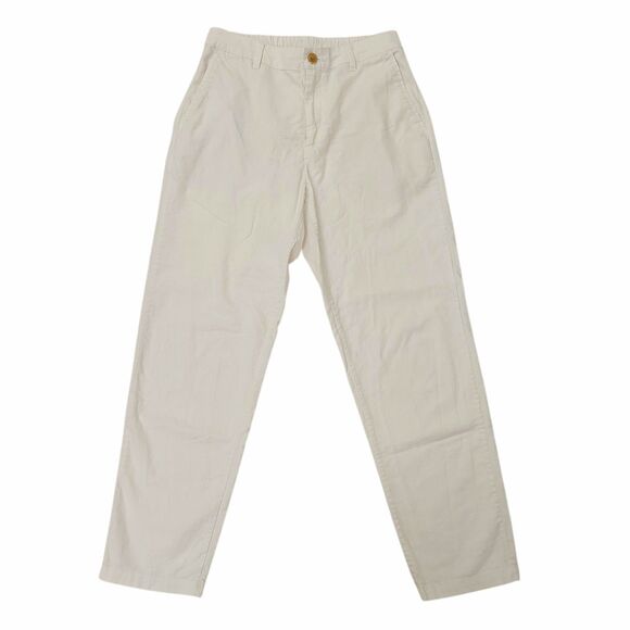 Uniqlo Pants Womens Small Beige Linen Cotton Straight Leg Casual Beach Coastal - Picture 1 of 11